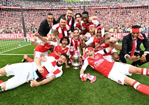 Arsenal Celebrate FA Cup Victory Print 2017. Art Prints, Posters