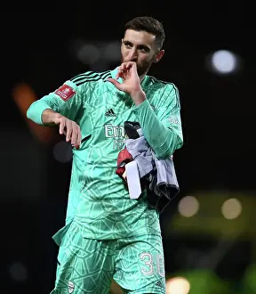 Arsenal Celebrate FA Cup Victory Over Oxford United: Matt Turner's Triumphant Wave