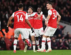 Arsenal V Newcastle United 2019-20 Prints: Arsenal Celebrate First Goal Against Newcastle United in Premier League Showdown