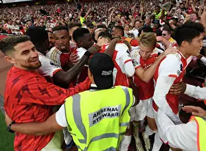 Arsenal V Manchester City 2023-24 Prints: Arsenal Celebrate Gabriel Martinelli's Goal Against Manchester City (2023-24)