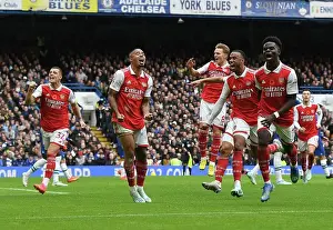 Chelsea V Arsenal 2022-23 Prints: Arsenal Celebrate Gabriel's Goal: Chelsea vs Arsenal, Premier League 2022-23