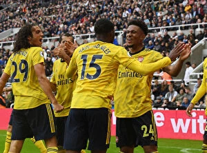 Images Dated 11th August 2019: Arsenal Celebrate Goal Against Newcastle United in 2019-20 Premier League