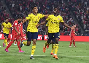 Arsenal V Bayern Munich 2019-20 Prints: Arsenal Celebrate Goals Against FC Bayern in 2019 International Champions Cup
