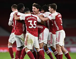 Arsenal Celebrate Granit Xhaka's Goal: Arsenal 2-Chelsea (Premier League 2020-21, Behind Closed Doors)