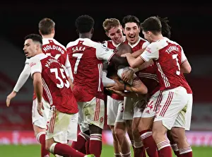 Arsenal Celebrate Granit Xhaka's Goal: Arsenal v Chelsea, 2020-21 Premier League