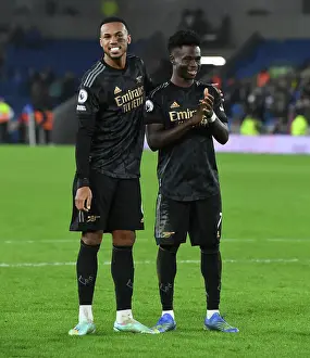 Brighton And Hove Albion V Arsenal 2022-23 Prints: Arsenal Celebrate Hard-Fought Victory over Brighton & Hove Albion in 2022-23 Premier League