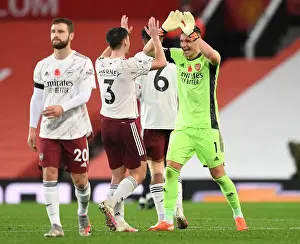 Arsenal Celebrate Hard-Fought Victory over Manchester United in Empty Old Trafford (2020-21)