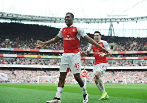 Arsenal Celebrate: Iwobi and Bellerin's Goals Against Watford (2015-16)