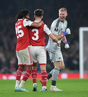 Arsenal V FC Zurich 2022-23 Prints: Arsenal Celebrate Kieran Tierney's Goal Against FC Zurich in UEFA Europa League Group A (2022-23)