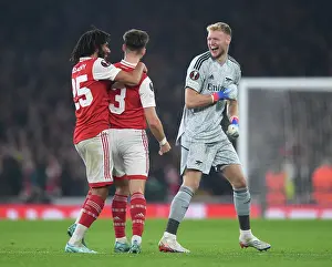 Arsenal Celebrate Kieran Tierney's Goal vs FC Zurich in Europa League (2022-23)