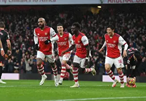 Arsenal Celebrate: Lacazette's Goal vs Southampton (2021-22)