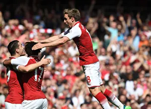Arsenal Celebrate: Monreal, Iwobi, Xhaka Score Against West Ham United (2017-18)