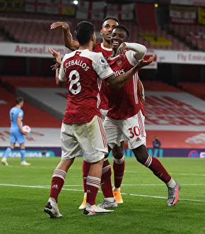 Arsenal Celebrate: Nketiah, Ceballos, Aubameyang Score Against West Ham (2020-21)