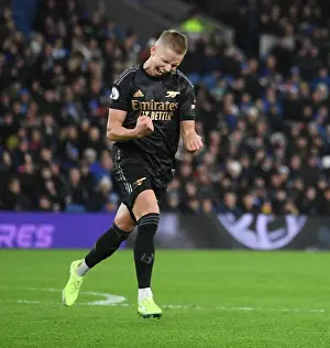 Arsenal Celebrate Odegaard's Goal Against Brighton in Premier League Clash