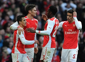 Arsenal V Middlesbrough - FA Cup 2014-15 Prints: Arsenal Celebrate: Olivier Giroud