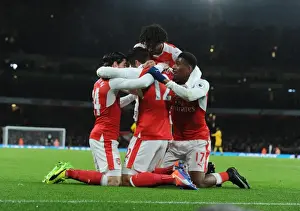 Arsenal V Crystal Palace 2016-17 Prints: Arsenal Celebrate Olivier Giroud's Goal Against Crystal Palace (2016-17)