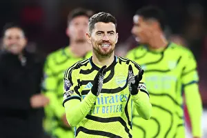 Brentford V Arsenal 2023-24 Prints: Arsenal Celebrate Premier League Victory Over Brentford: Jorginho's Leadership