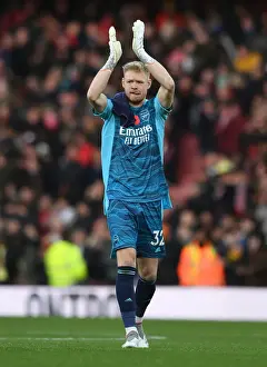Arsenal V Watford 2021-22 Prints: Arsenal Celebrate Premier League Victory Over Watford: Aaron Ramsdale's Emotional Moment