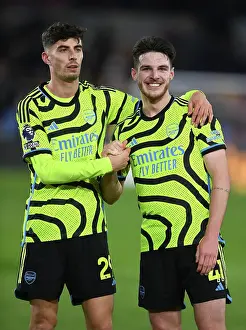 Arsenal Celebrate Premier League Win: Havertz and Rice Rejoice on Pitch