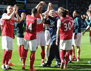 West Bromwich Albion v Arsenal 2011-12 Collection: Arsenal Celebrate Promising End to 2011-12 Season with Pat Rice's Thrilling Throw