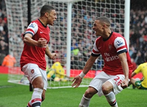 Arsenal V Norwich City 2012-13 Prints: Arsenal Celebrate Second Goal vs. Norwich City (2012-13)