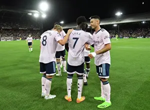 Arsenal Celebrate Second Goal vs Crystal Palace in 2022-23 Premier League