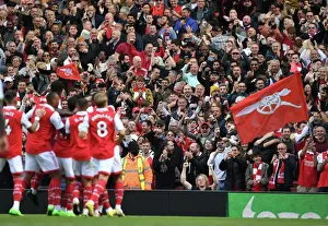 Arsenal Celebrate Thomas Partey's Goal: Arsenal FC vs Tottenham Hotspur, Premier League 2022-23