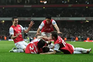 Arsenal Celebrate: Vermaelen Scores Second Goal vs. Newcastle United (2011-12)