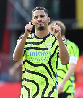 Arsenal Celebrate Victory at AFC Bournemouth: William Saliba's Applause