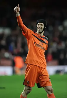 Arsenal V Bournemouth 2015-16 Prints: Arsenal Celebrate Victory Over Bournemouth: Petr Cech Leads the Charge (2015-16)