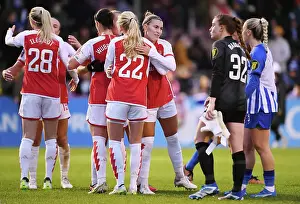 Brighton And Hove Albion V Arsenal 2023-24 Prints: Arsenal Celebrate Victory Over Brighton in Barclays Women's Super League