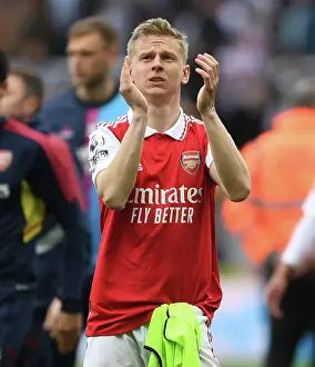 Newcastle United V Arsenal 2022-23 Prints: Arsenal Celebrate Victory Over Newcastle United in Premier League Showdown: Zinchenko Leads the Charge