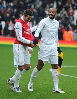 Arsenal Celebrate Victory: Robin van Persie and Thierry Henry
