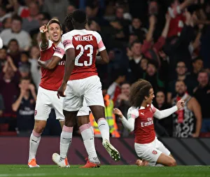Arsenal Celebrate: Welbeck Scores Second Goal vs. Brentford in Carabao Cup