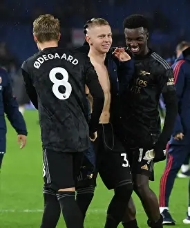 Arsenal Celebrate Win Against Brighton & Hove Albion in 2022-23 Premier League