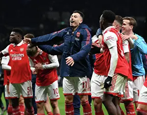 Arsenal Celebrate Win Against Tottenham Hotspur in Premier League Clash (2022-23)
