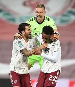 Arsenal Celebrates Carabao Cup Upset Over Liverpool Amid Empty Anfield Stands