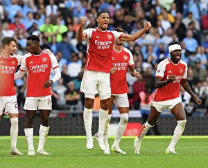 Arsenal Celebrates Community Shield Triumph Over Manchester City (2023-24)