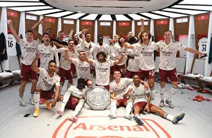 Arsenal Celebrates FA Community Shield Victory Over Liverpool