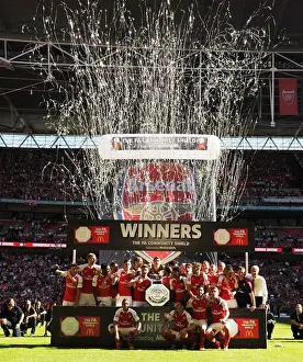 Arsenal Celebrates FA Community Shield Win Against Chelsea (2015-16)