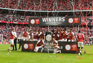 Arsenal Celebrates FA Community Shield Win Against Chelsea (2017-18)