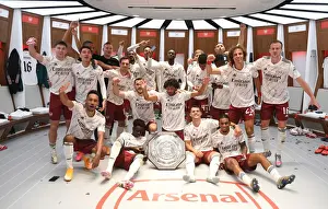 Arsenal Celebrates FA Community Shield Win Against Liverpool