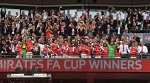 Arsenal v Chelsea - FA Cup Final 2017 Collection: Arsenal Celebrates FA Cup Victory: Lifting the Trophy at Wembley (Arsenal v Chelsea, 2017)