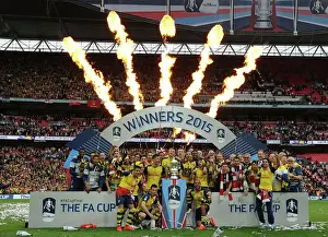 Arsenal Celebrates FA Cup Victory over Aston Villa at Wembley Stadium