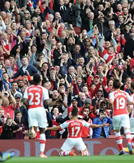 Arsenal V Hull City 2014-15 Prints: Arsenal Celebrates First Goal Against Hull City in 2014-15 Premier League