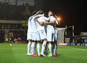 Arsenal Celebrates First Goal: Mo Elneny Scores in FA Cup Third Round Against Oxford United
