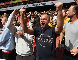 Arsenal V Manchester United 2021-22 Prints: Arsenal Celebrates Third Goal Against Manchester United in 2021-22 Premier League