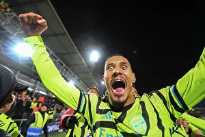 Arsenal Celebrates Premier League Victory Over Luton Town: William Saliba's Triumph