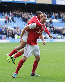 Arsenal Celebrates Victory Over Chelsea in the 2011-12 Premier League