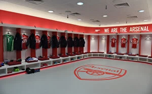 Images Dated 24th February 2022: Arsenal Changing Room Before Arsenal vs. Wolverhampton Wanderers - Premier League 2021-22